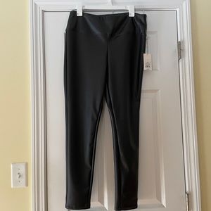 NWT Faux black leather leggings